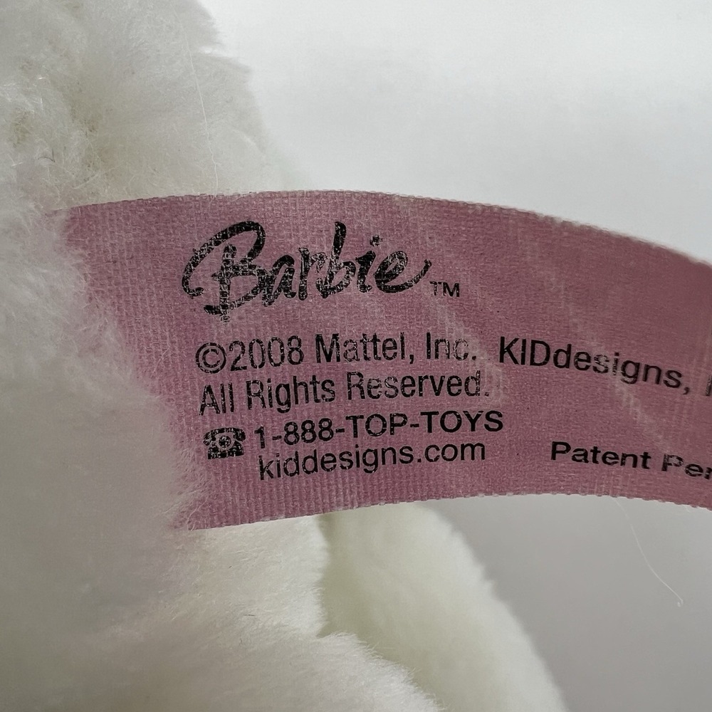 Barbie Polar Bear Plush 8" Stuffed Animal White Soft Toy 2008 Mattel Collectible - Picture 12 of 12